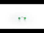 Emerald Stud Earrings 3.8mm Bezel Set Emerald in 9K White Gold