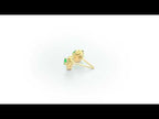 Knot Emerald Earrings 3.3mm Round Emerald in 9K Yellow Gold