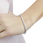Diamond Tennis Bracelet 0.50ct G/HSI Illusion Set 18K White Gold