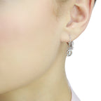 Orbit 0.40ct cluster diamond earrings in 9K white gold