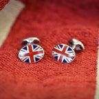 Deakin & Francis Union Jack Cufflinks In Sterling Silver With Enamel