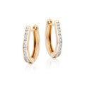 Channel 0.25ct round diamond hoop earrings in 9K yellow gold