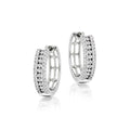 Triple line 0.40ct diamond hoop earringsin 18K white gold