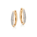Gradualting 0.40ct diamond hoop earrings in 9K yellow gold