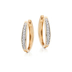 Gradualting 0.40ct diamond hoop earrings in 9K yellow gold