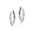 Elevated diamond 0.25ct hoop earrings in 9K white gold