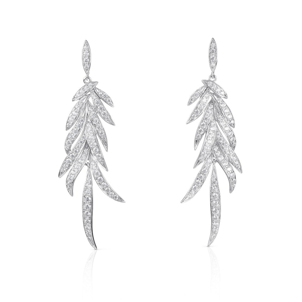 Long party earrings in 925 sterling silver