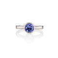 Bezel Set Iolite Ring in Sterling Silver