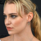 Citrine and Smoky Quartz Earrings in Sterling Silver