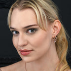  Amethyst and Garnet Rose Gold Vermeil Earrings