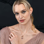 Amethyst and Garnet Rose Gold Vermeil Necklace