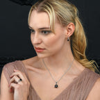 Trillion Cut Smoky Quartz Stud Earrings in Sterling Silver