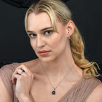 Trillion Cut Smoky Quartz Pendant Necklace in Sterling Silver