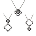 Sterling Silver Multi Wear Lucky Clover Pendant Necklace