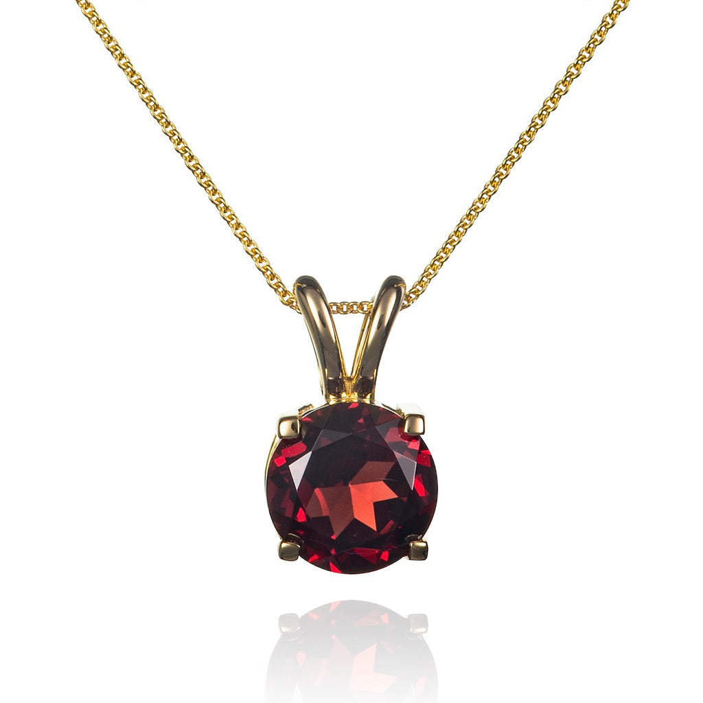 4.10ct Garnet With 0.16ct Diamond Pendant In 18K White Gold