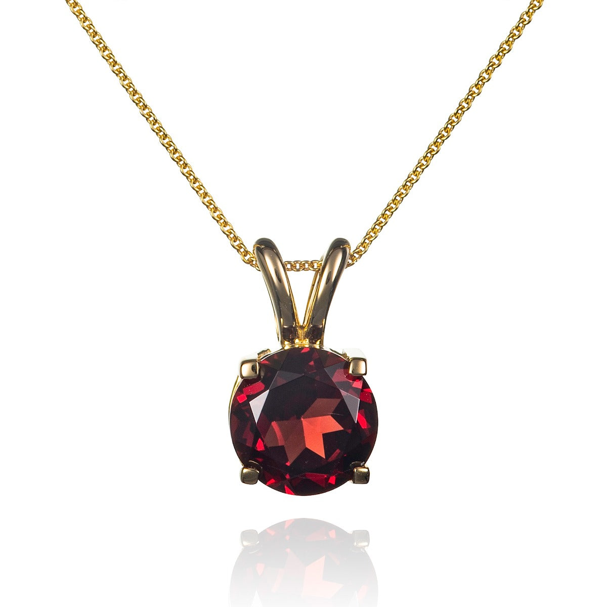4.10ct Garnet With 0.16ct Diamond Pendant In 18K White Gold