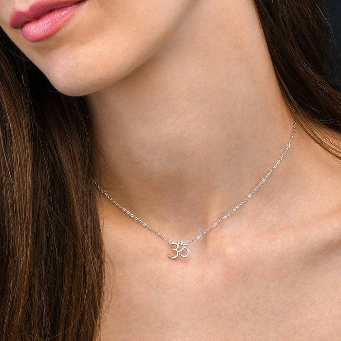 Sterling Silver Divine OM Pendant Necklace