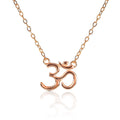 Rose Gold Plated Sterling Silver Divine OM Pendant Necklace