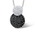 black and white necklace in sterling silver