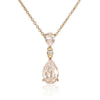 Gold Plated Sterling Silver Teardrop Pendant Necklace