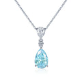 Sterling Silver Light Blue Drop Pendant Necklace