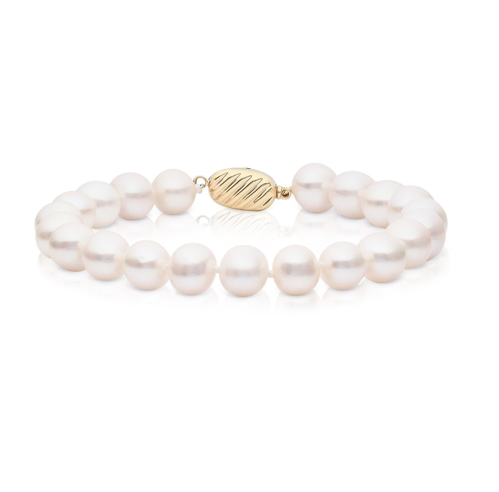 large natural pearl bracelet in 9K gold