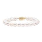 Simple freshwater pearl bracelet in 9K yellow gold