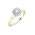 Miracle Diamond Cluster Engagement Ring 0.30ct Diamonds in 18K Yellow Gold