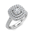 Alluring Large Diamond Statement Ring 1.22ct Diamonds in 18K White Gold