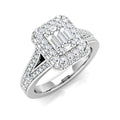 Imperial Diamond Statement Ring 0.88ct Diamonds in 18K White Gold