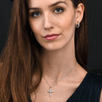 Sterling Silver Gothic Cross Necklace for women