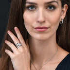 Sterling Silver Wide Criss Cross Silver Ring 