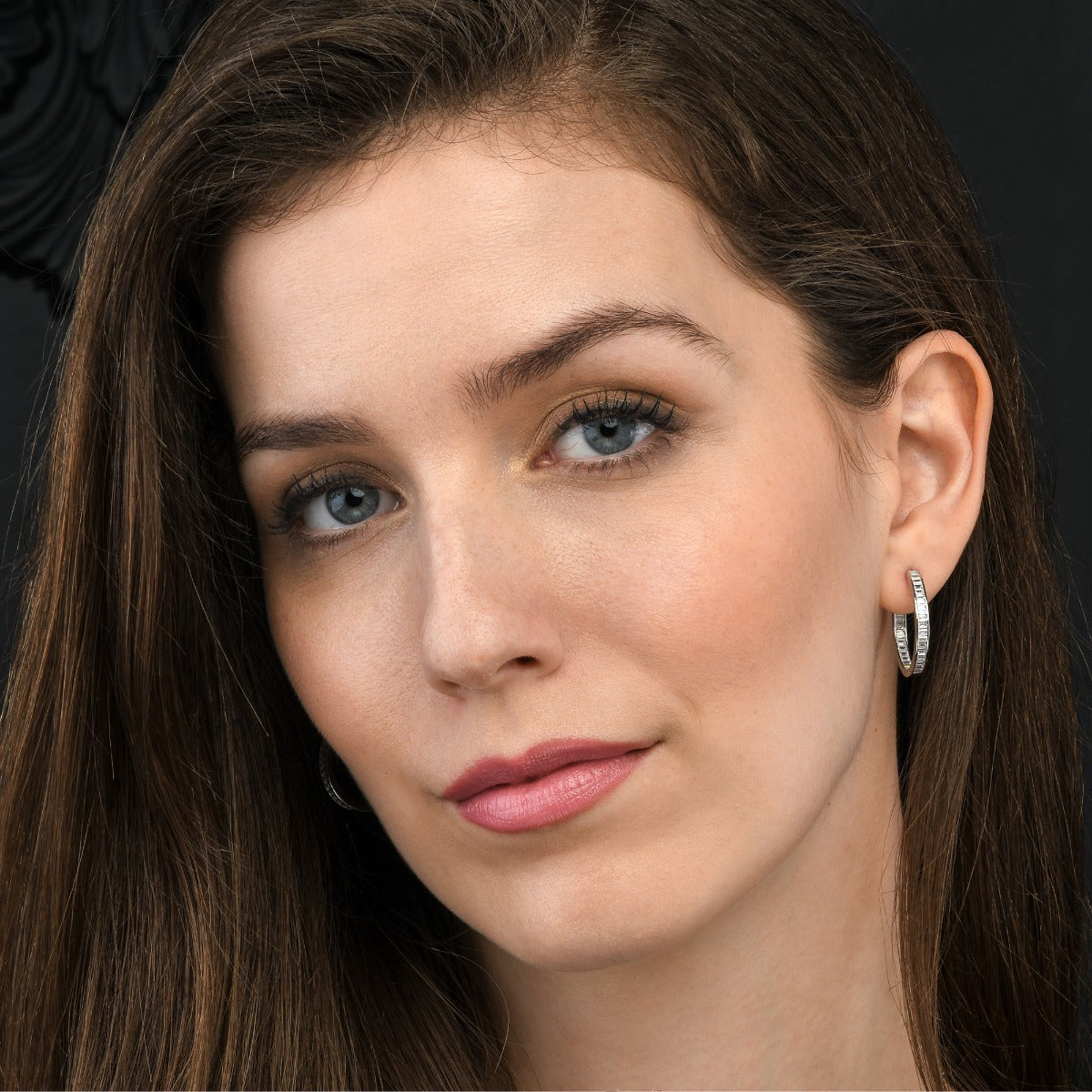 Sterling Silver Hoop Earrings for Women 25mm