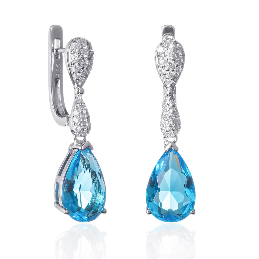 Light blue teardrop earrings