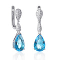 Light blue teardrop earrings