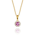 pink sapphire necklace in solid 9ct gold