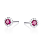 Ruby stud earrings for women