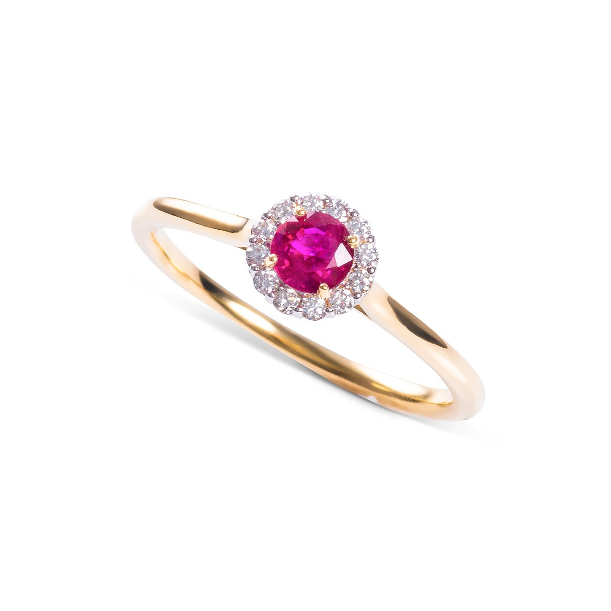 Ruby rings in 9ct yellow gold
