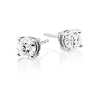 Diamond Stud Earrings 0.80ct Solitaire Diamond Studs 18K White Gold
