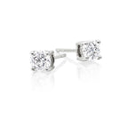 Diamond Stud Earrings 0.40ct Solitaire Diamond Studs 9K White Gold