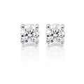 Diamond Stud Earrings 1.00ct Solitaire Diamond Studs 9K White Gold