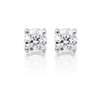 Diamond Stud Earrings 1.00ct Solitaire Diamond Studs 9K White Gold