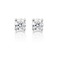 Diamond Stud Earrings 0.30ct Solitaire Diamond Studs 18K White Gold
