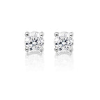 Diamond Stud Earrings 0.30ct Solitaire Diamond Studs 18K White Gold