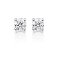 Diamond Stud Earrings 0.50ct Solitaire Diamond Studs 9K White Gold