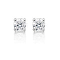 Diamond Stud Earrings 0.60ct Solitaire Diamond Studs 9K White Gold