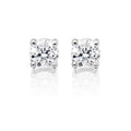 Diamond Stud Earrings 0.80ct Solitaire Diamond Studs 18K White Gold