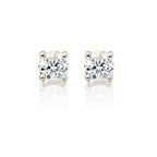 Diamond Stud Earrings 0.10ct Solitaire Diamond Studs 9K Yellow Gold