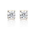 Diamond Stud Earrings 1.00ct Solitaire Diamond Studs 18K Yellow Gold