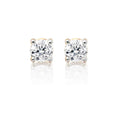Diamond Stud Earrings 0.20ct Solitaire Diamond Studs 9K Yellow Gold